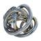 Silver Glass Abstract Iridescent Knotted Ball Sculpture Set